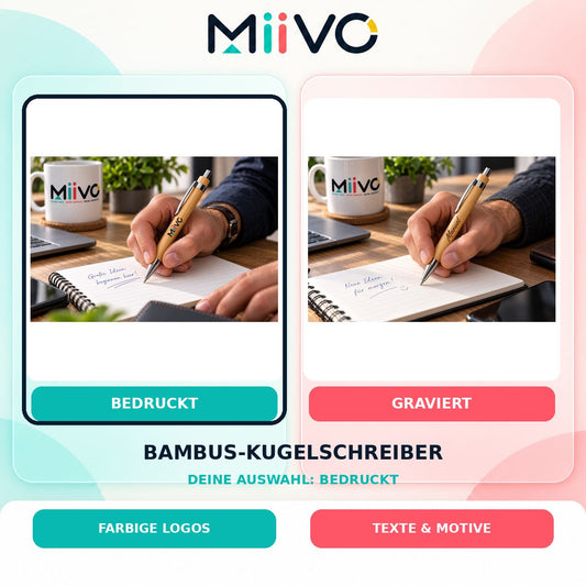 Bambus-Kugelschreiber bedruckt: individuelles MIIVO USP-Vergleichsbild