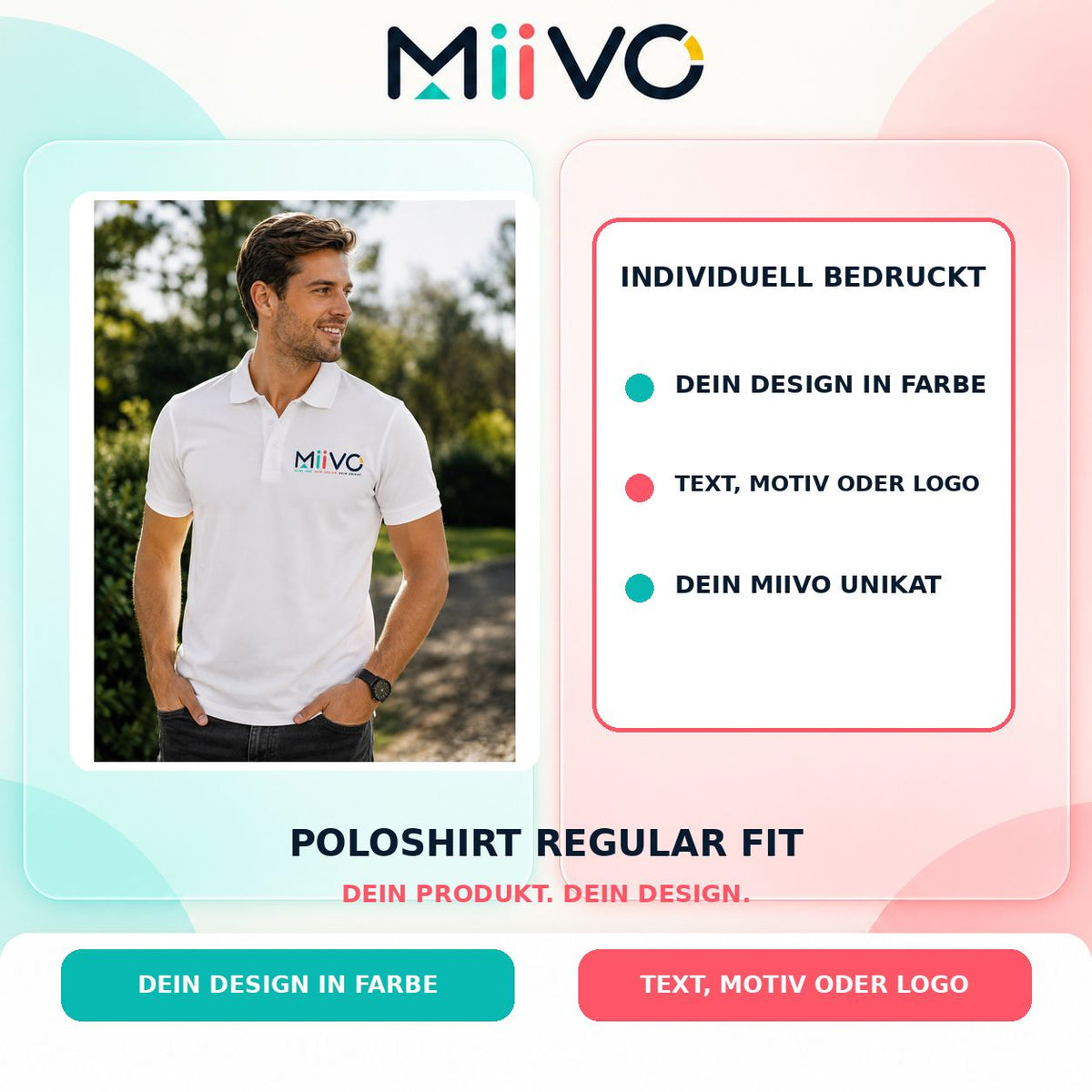 Poloshirt Regular Fit: individuelles MIIVO USP-Vergleichsbild