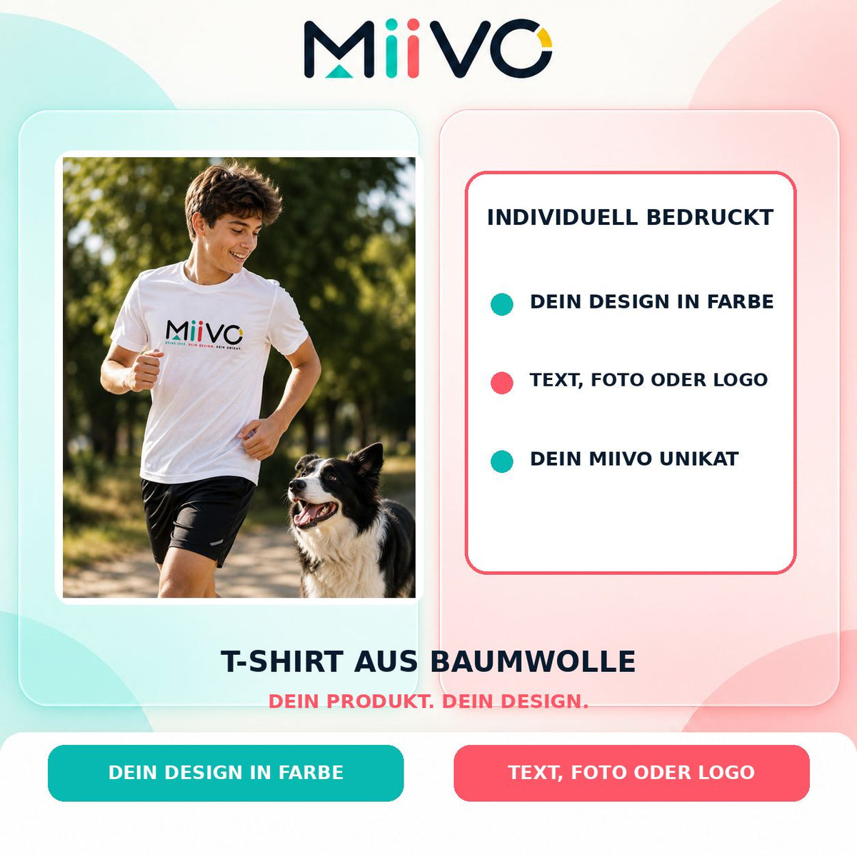 T-Shirt aus Baumwolle: individuelles MIIVO USP-Vergleichsbild