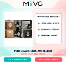 Personalisierte Aufkleber: individuelles MIIVO USP-Vergleichsbild