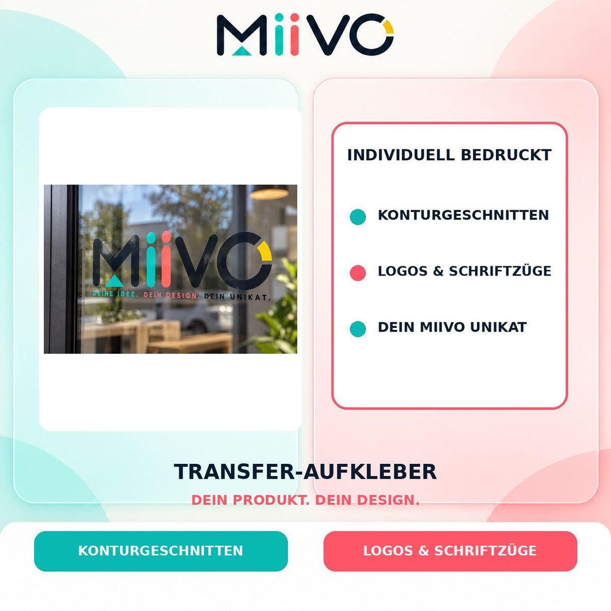 Transfer-Aufkleber: individuelles MIIVO USP-Vergleichsbild