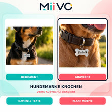 Hundemarke Knochen graviert: individuelles MIIVO USP-Vergleichsbild