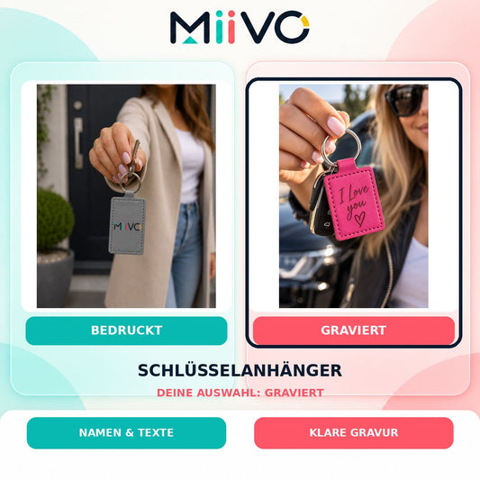 Schlüsselanhänger graviert: individuelles MIIVO USP-Vergleichsbild