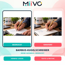 Bambus-Kugelschreiber bedruckt: individuelles MIIVO USP-Vergleichsbild