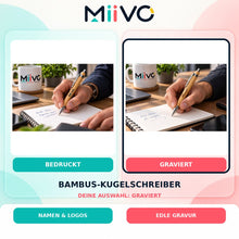 Bambus-Kugelschreiber graviert: individuelles MIIVO USP-Vergleichsbild