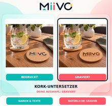 Kork-Untersetzer graviert: individuelles MIIVO USP-Vergleichsbild