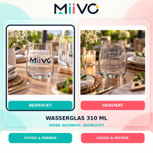 Wasserglas 310 ml bedruckt: individuelles MIIVO USP-Vergleichsbild