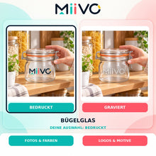 Bügelglas bedruckt: individuelles MIIVO USP-Vergleichsbild
