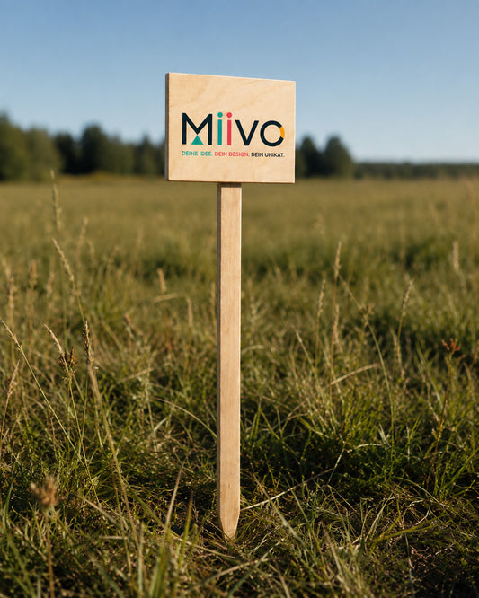 Personalisiertes Fährtenschild aus Holz - bedruckt
