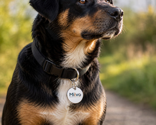 Personalisierte Hundemarke aus Edelstahl - bedruckt
