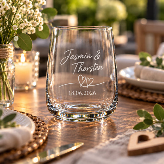 Personalisiertes Wasserglas 310 ml – individuell graviert